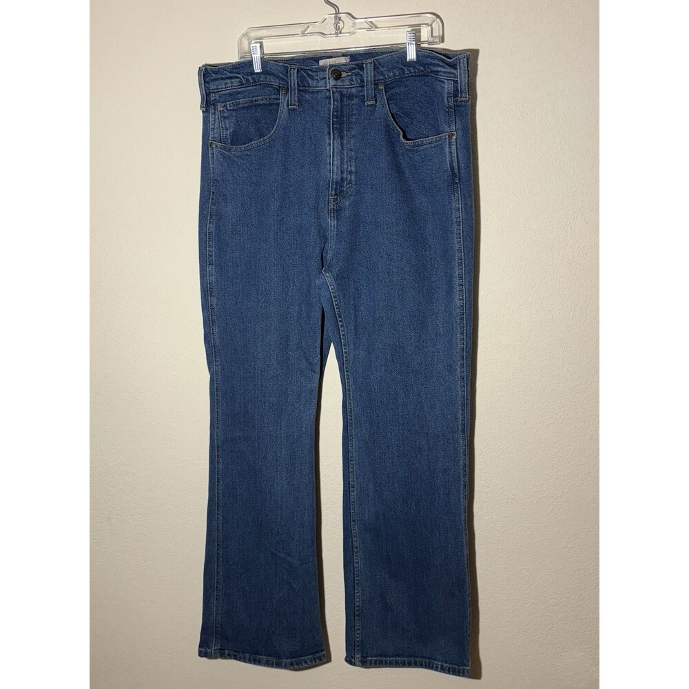 Blue Ranchwear Jeans Mens 38x32 Blue Dark‎ Wash Bootcut Western Cowboy Stretch